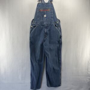 Vintage Pointer Brand Overalls Men's 36 Blue Denim Made In USA Cotton Workwear